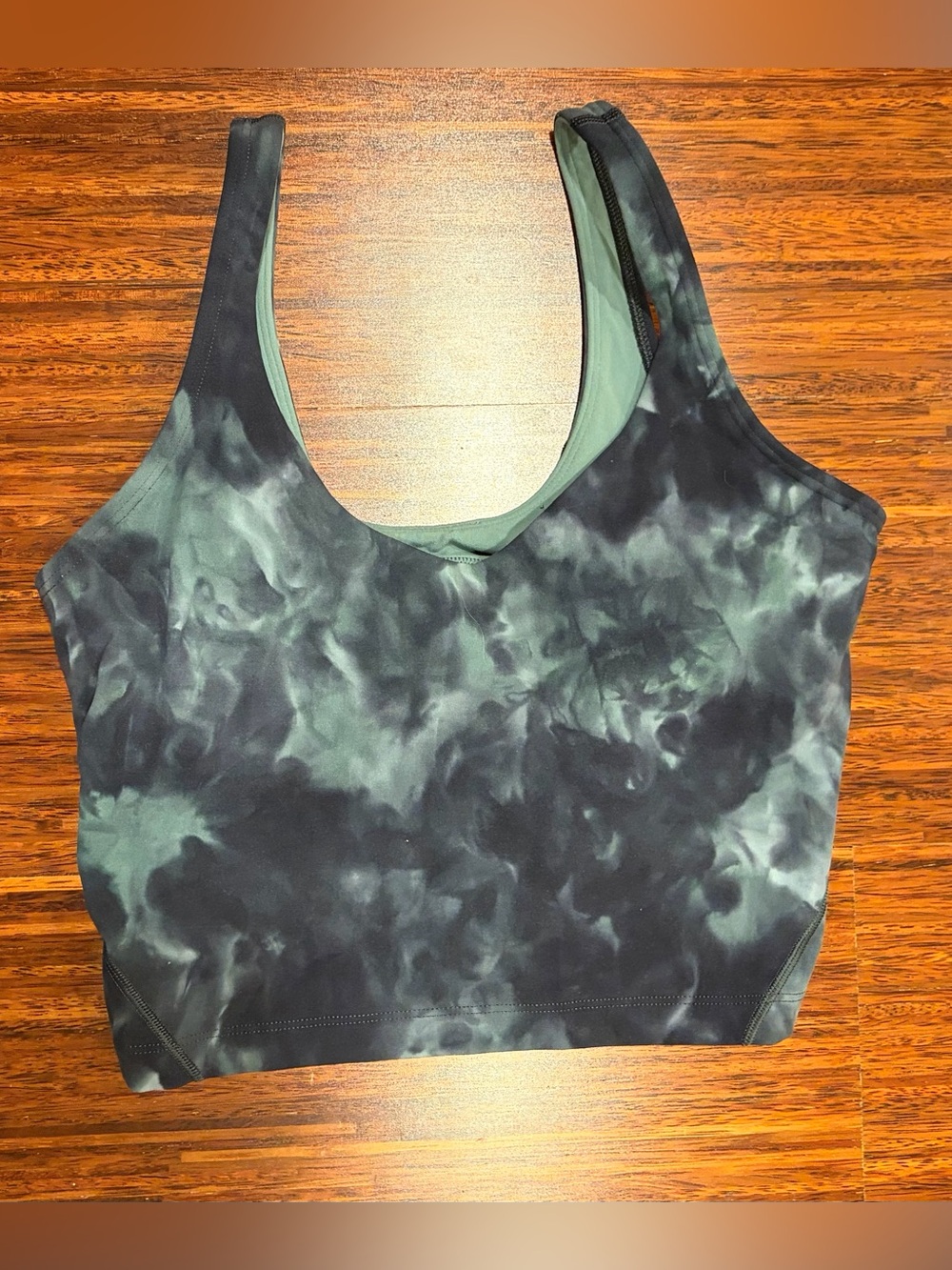 Lululemon Align Tank Top Diamond Dye Silver Blue Tidewater Teal Size 4 EUC